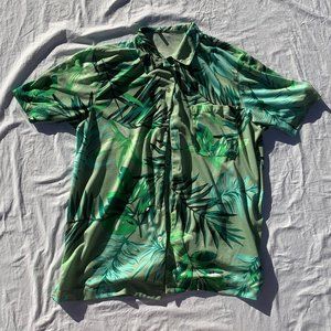 Bold and Bright Green Hawaiian Shirt